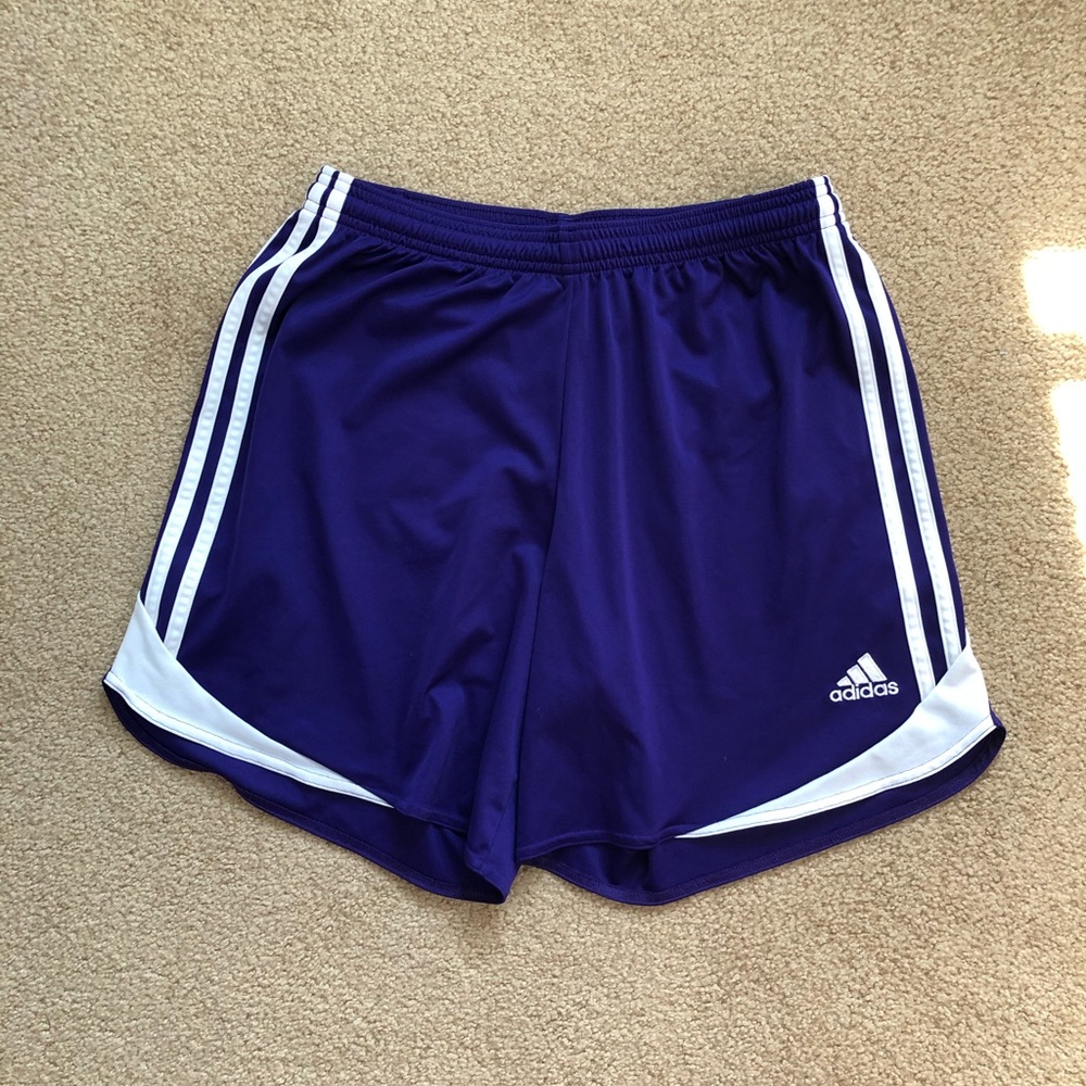 Purple Adidas ClimaCool Athletic Shorts